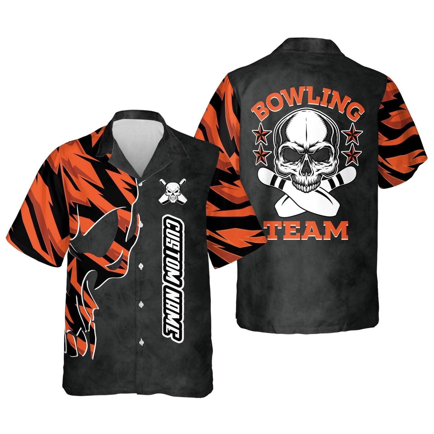 Custom Skull Hawaiian Bowling Team Shirts For Men, bowling Hawaiian shirt for men and women, Summer gift for Bowling team shirt HO2723