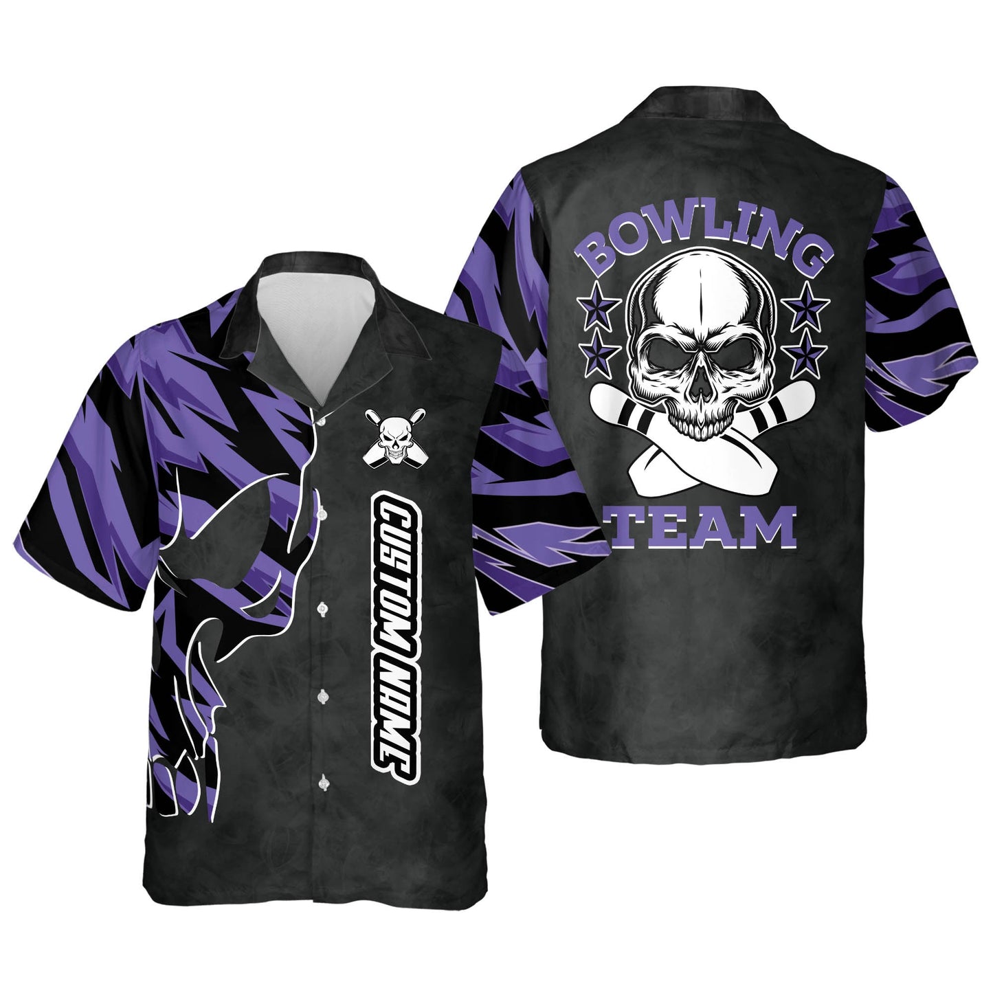 Custom Skull Hawaiian Bowling Team Shirts For Men, bowling Hawaiian shirt for men and women, Summer gift for Bowling team shirt HO2723