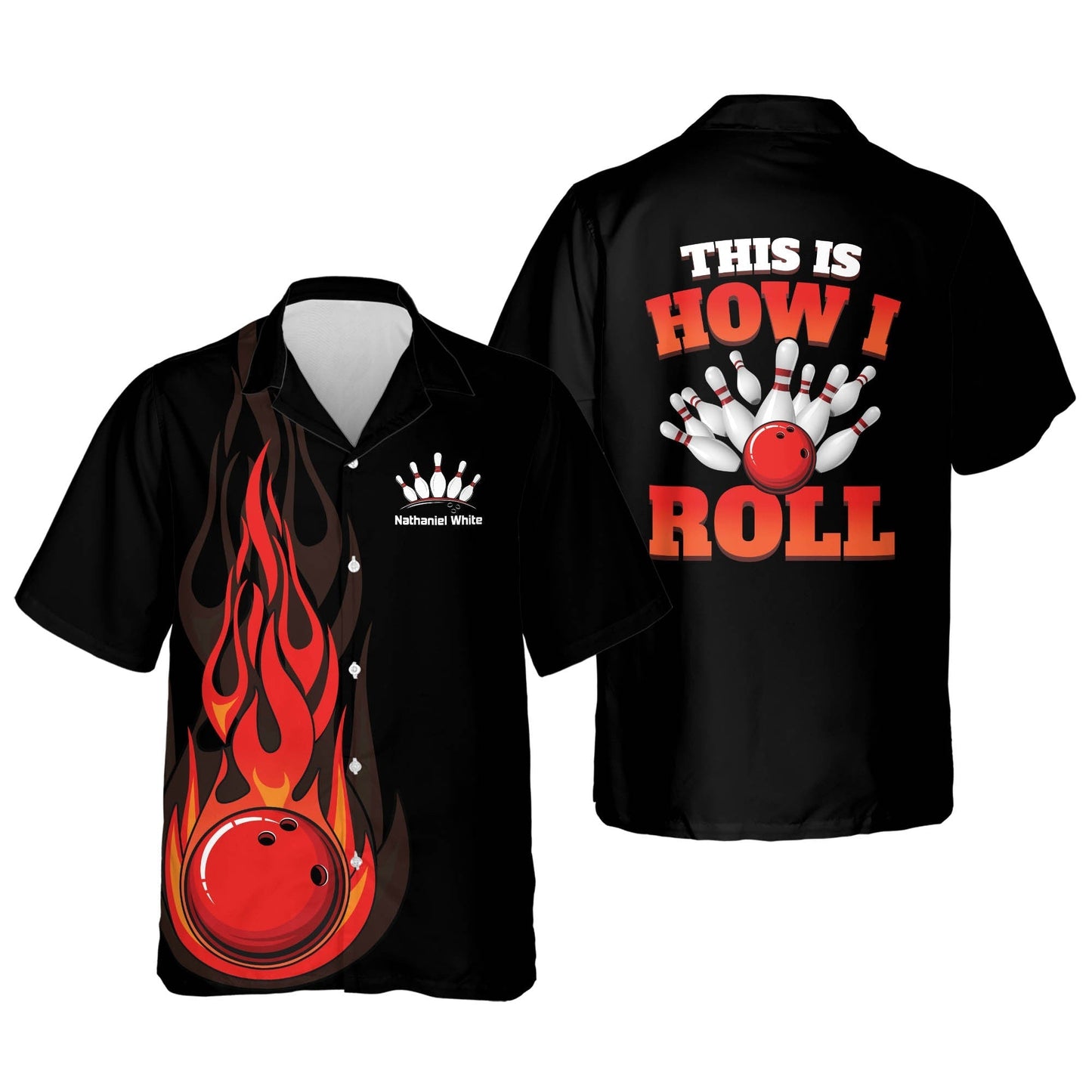 This Is How I Roll Flame bowling Hawaiian Shirt, Bowling Team Shirt, Bowling Gift HO2739