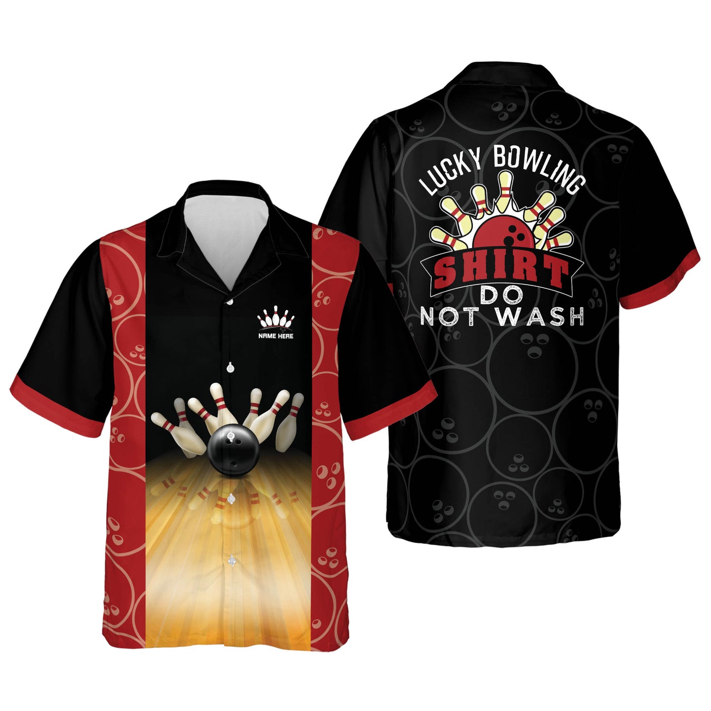 Lucky Bowling Shirt Do Not Wash Vintage Hawaiian Shirt HB0041