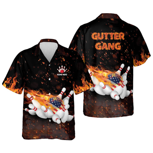Flame Bowling Gutter Gang Hawaiian Shirt HB0024