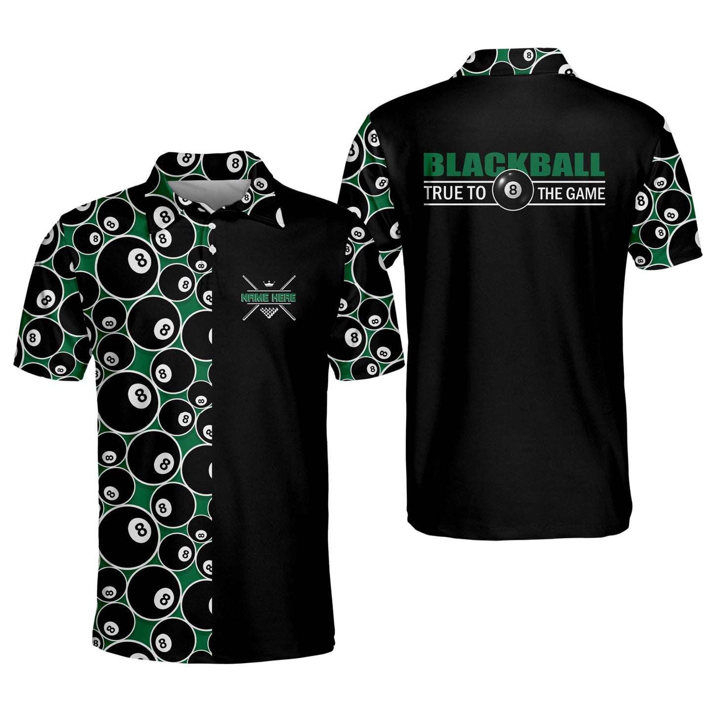 BlackBall True To The Game Billiard Polo Shirt  BI0003