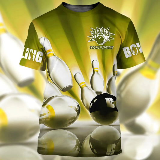 Custom 3D Bowling Tshirts For Men Women BOT0054