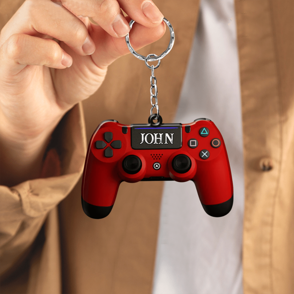 Personalized PS4 Gamer Custom Shaped Acrylic Keychain for PS Players K ...
