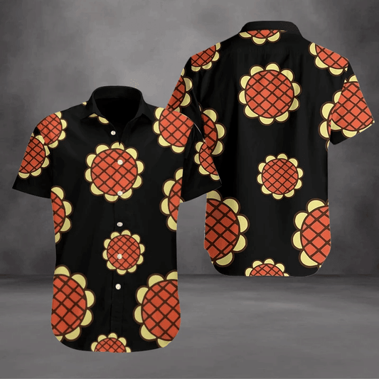 Luffy Dressrosa Hawaiian Shirt - Luffy Dressrosa Sunflower Hawaiian Shirt - Perfect Gift For Friend, Family HO0288
