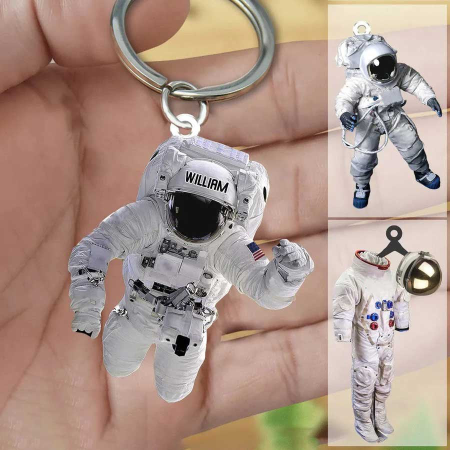 Personalized Astronaut Flat Acrylic Keychain for Astronaut KO0204 – Lasfour