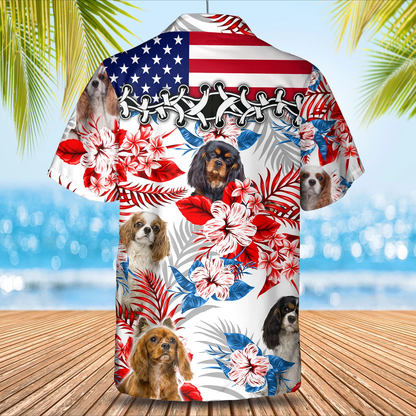 Cavalier King Charles Spaniel Hawaiian Shirt, Summer aloha shirt, Men Hawaiian shirt, Women Hawaiian shirt HO0820