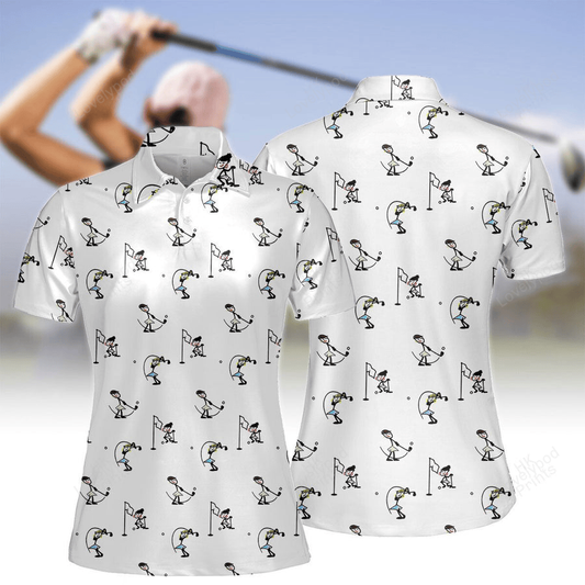Seamless funny women golf short sleeve polo shirt GY0084