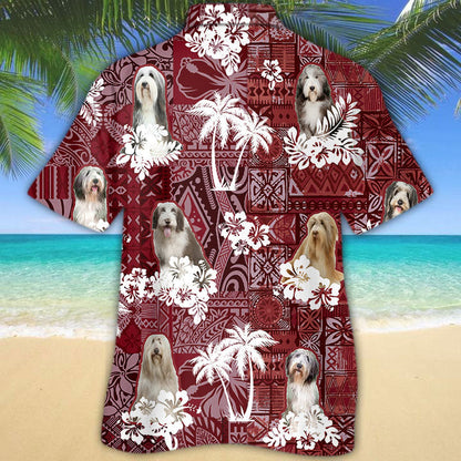 Bearded Collie Hawaiian Shirt, Dog All Over Print Hawaii Aloha Beach Shirt HO5156