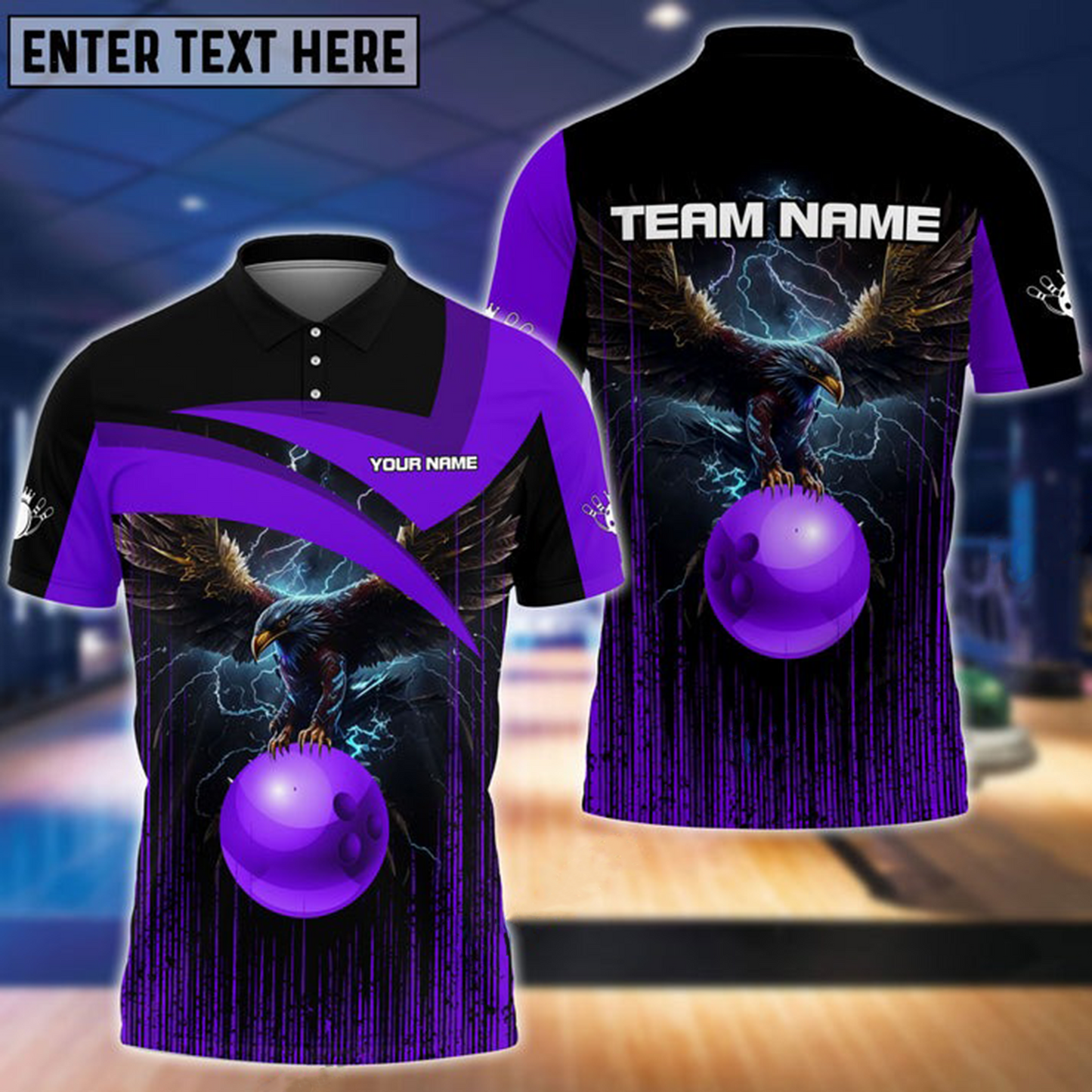 Custom Bowling Polo Shirts For Team BO0354