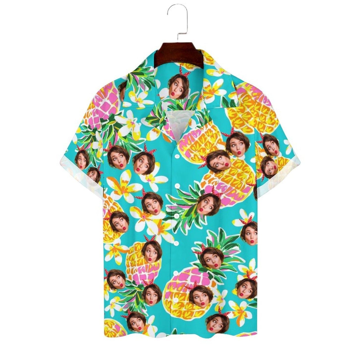 Custom Face Camp Collar Hawaiian Shirt Personalized Men Hawaiian Shirt Photo Tropical Aloha Shirt HO4347