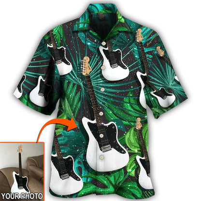 Guitar Various Style Tropical Custom Photo Hawaiian Shirt, Personalized Your Guitar Photo HO4246
