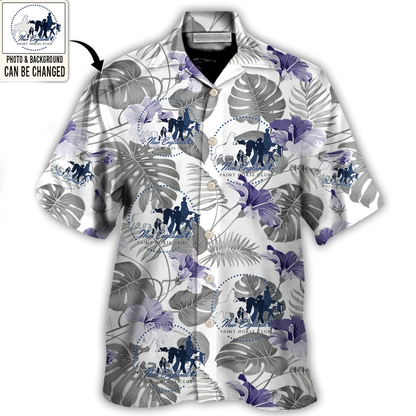 Horse Club You Want Tropical Style Custom Photo - Hawaiian Shirt - Personalized Photo Gifts, Shirt for Horse Club HO4274