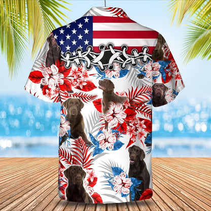 Labrador Chocolate Hawaiian Shirt - Summer aloha shirt, Hawaiian shirt for Men and women HO0711