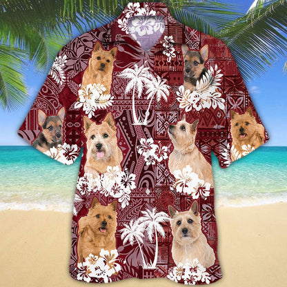 Norwich Terrier Hawaiian Shirt, Dog Hawaii Aloha Shirt Tribal Pattern HO5229