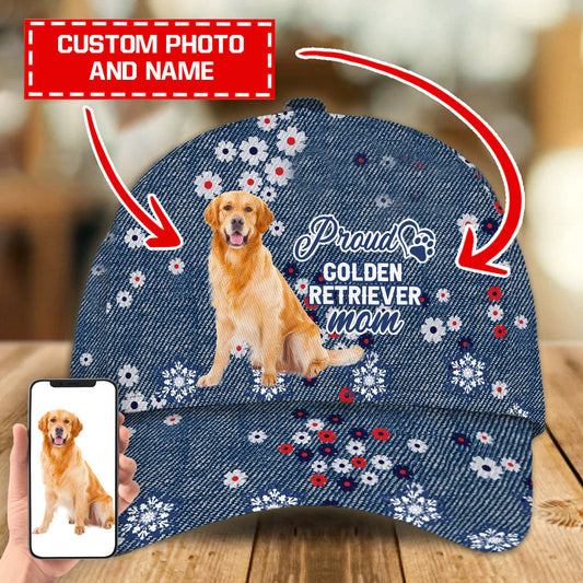 Personalized Cap With Your Pet Photo, Proud Mom Baseball Cap Hat With Dog Face, Gift For Pet Lover CO0598
