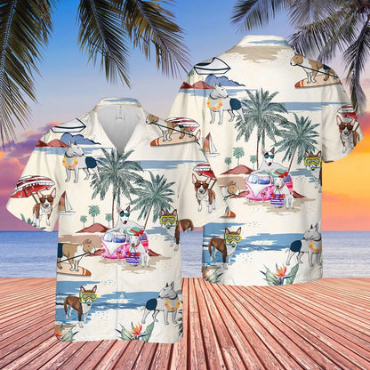 Dalmatian Summer Beach Hawaiian Shirt, Short Sleeve Dog Full Print Aloha Beach Shirt For Men And Woman HO0368