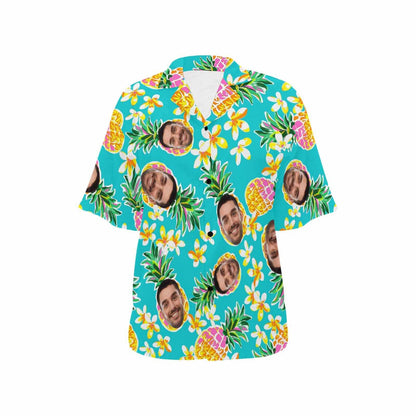Custom Face Summer Vocation Women's Hawaiian Shirts, Gift for Her HO0331