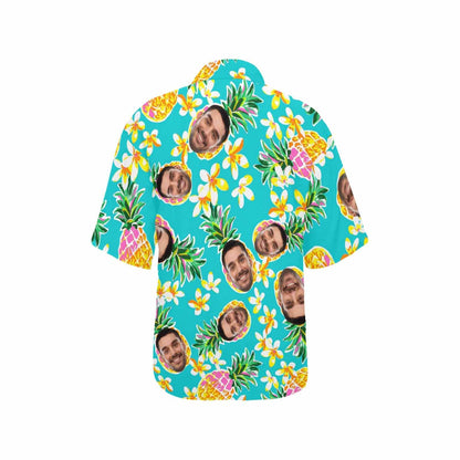 Custom Face Summer Vocation Women's Hawaiian Shirts, Gift for Her HO0331