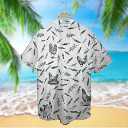 Chicken Pattern - Hawaiian Shirt, Animal Farm Chicken Shirts For Men, women HO2487