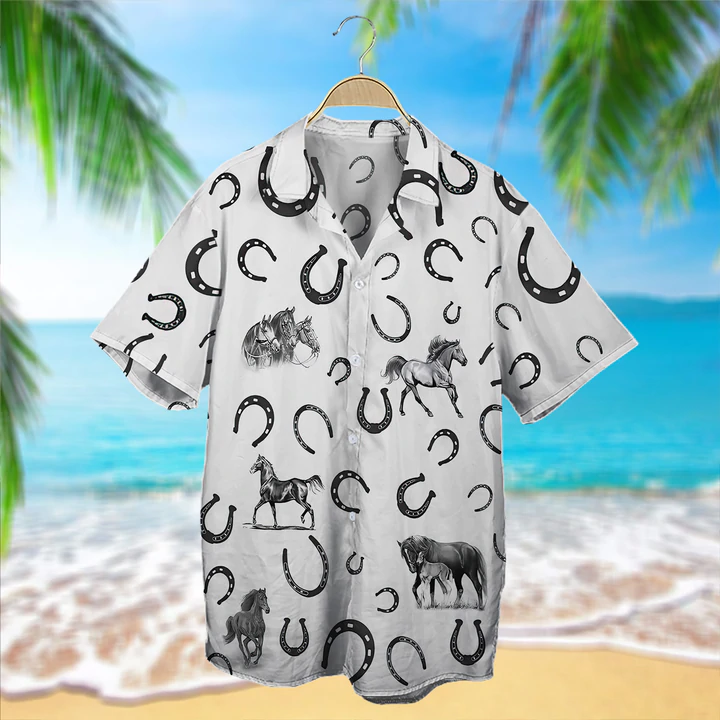 Horse Pattern - Hawaiian Shirt, Animal Farm Horse Hawaiian Shirts For Men, women HO2489