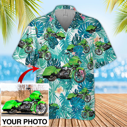 Custom Seamless Biker Hawaiian Shirt, moto biker aloha shirt for men, Hawaii shirt woman HO2640
