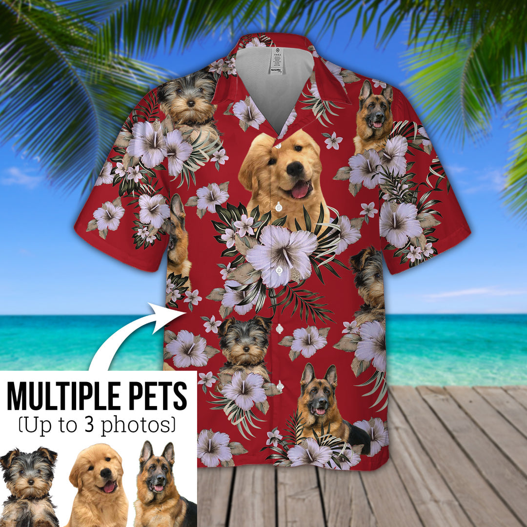 Funny Dog Custom Photo Hawaiian Shirt, Dog Hawaiian Shirt, Summer Shirt for Dog Lover HO4335