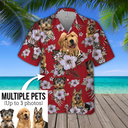 Funny Dog Custom Photo Hawaiian Shirt, Dog Hawaiian Shirt, Summer Shirt for Dog Lover HO4335