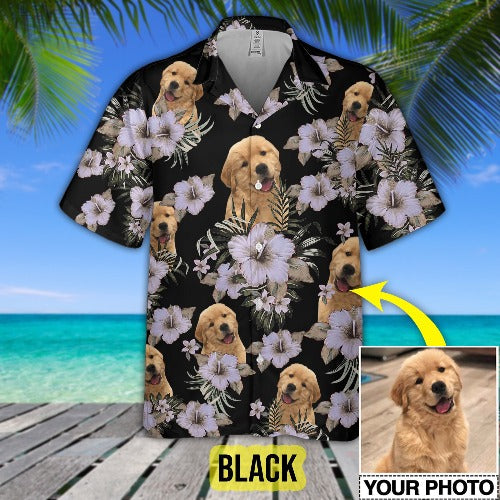 Funny Dog Custom Photo Hawaiian Shirt, Dog Hawaiian Shirt, Summer Shirt for Dog Lover HO4335