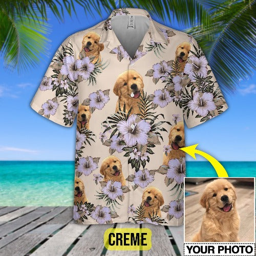 Funny Dog Custom Photo Hawaiian Shirt, Dog Hawaiian Shirt, Summer Shirt for Dog Lover HO4335