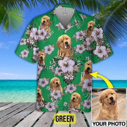 Funny Dog Custom Photo Hawaiian Shirt, Dog Hawaiian Shirt, Summer Shirt for Dog Lover HO4335