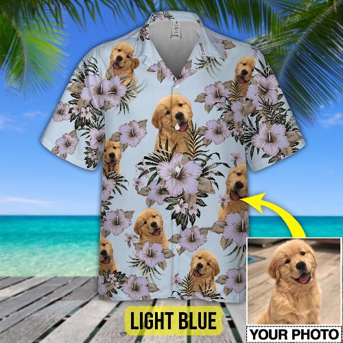 Funny Dog Custom Photo Hawaiian Shirt, Dog Hawaiian Shirt, Summer Shirt for Dog Lover HO4335