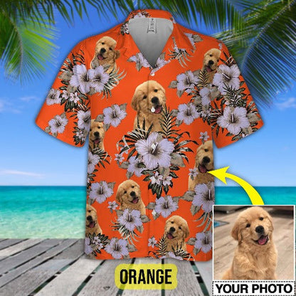 Funny Dog Custom Photo Hawaiian Shirt, Dog Hawaiian Shirt, Summer Shirt for Dog Lover HO4335