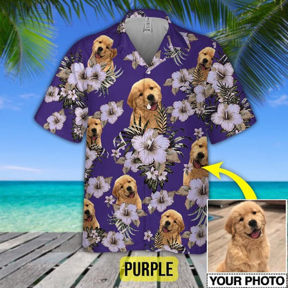 Funny Dog Custom Photo Hawaiian Shirt, Dog Hawaiian Shirt, Summer Shirt for Dog Lover HO4335