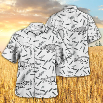 Dinosaur Pattern Hawaiian Shirt, Dinosaurs Shirt, Dinosaurs Hawaiian shirt for Women HO2340