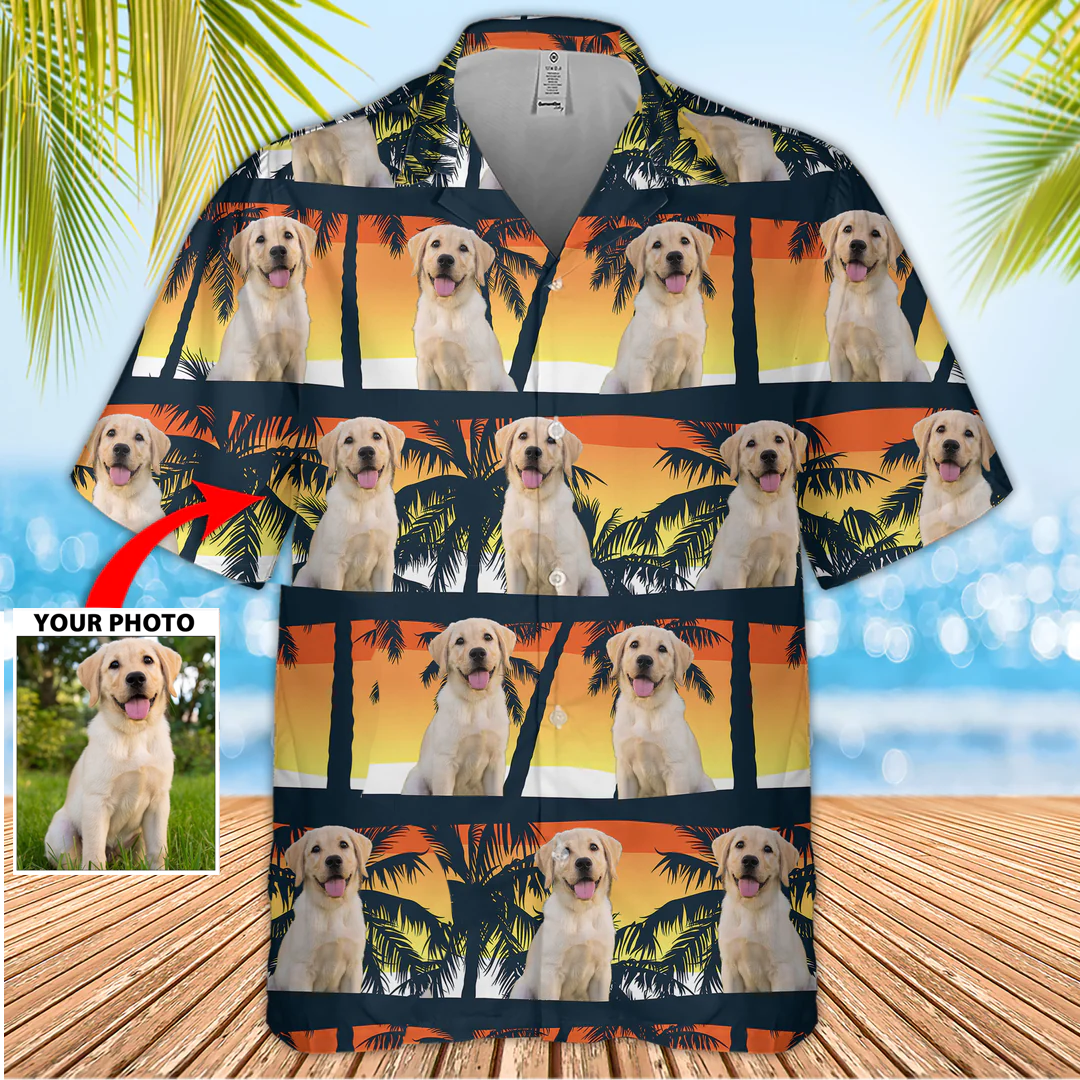 Custom Image Seamless Hawaiian Shirt, Upload Image Dog Hawaiian Shirt, Shirt for Dog Lover HO4291
