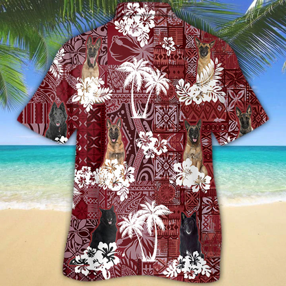 Belgian Shepherd Red Hawaiian Shirt, Hawaiian shirt For men, Women, Aloha Shirt For Summer HO1315