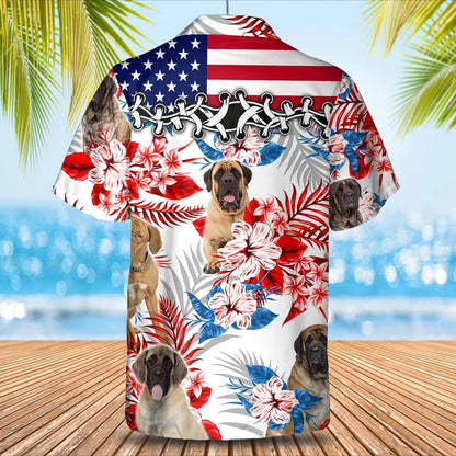 English Mastiff Hawaiian Shirt, Summer aloha shirt, Men Hawaiian shirt, Gift for summer HO0795