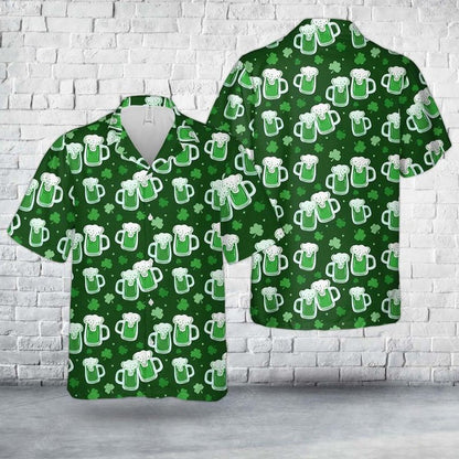 Irish St Patrick's Day Beer Hawaiian Shirt, Hawaiian Shirt for Men Dad HO0446