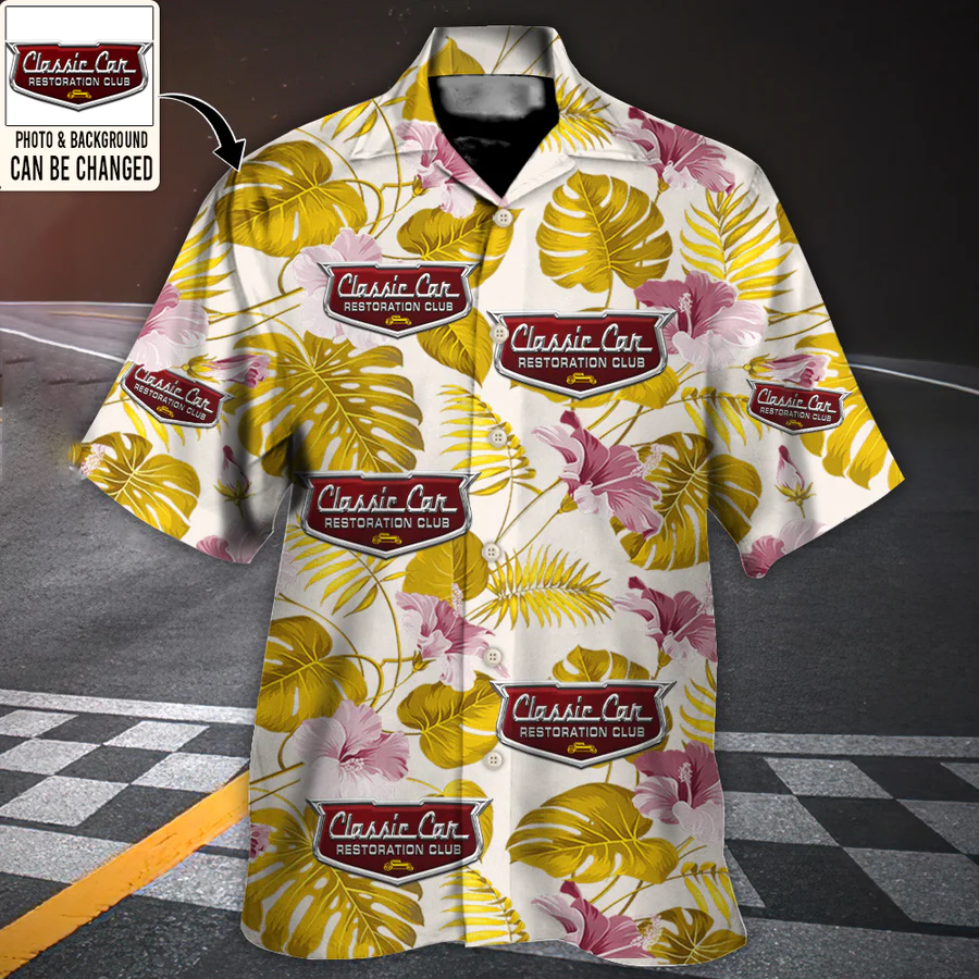 Vintage Car Club You Want Tropical Style Custom Photo - Hawaiian Shirt - Personalized Photo Gifts HO4269