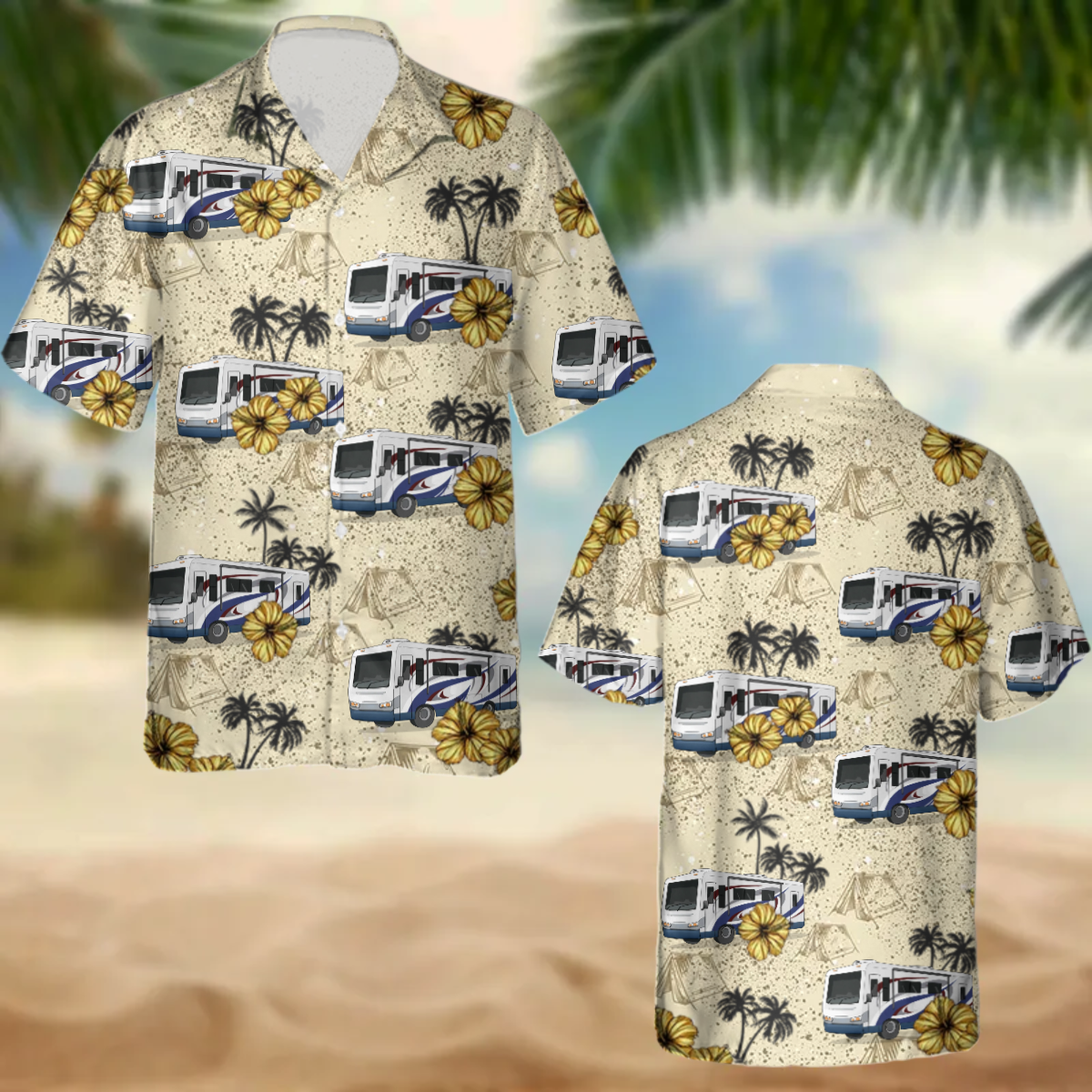 Upload Photo RV Camping Hawaiian Shirt, Idea Shirt for Summer, Camping Hawaiian Shirt for Men, Women HO0335