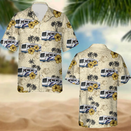 Upload Photo RV Camping Hawaiian Shirt, Idea Shirt for Summer, Camping Hawaiian Shirt for Men, Women HO0335