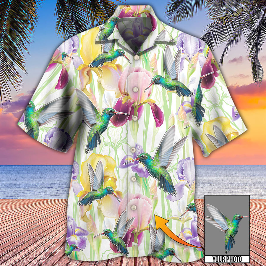 Hummingbird Flower Art Beautiful Custom Photo Hawaiian Shirt, Best Shirt for Summer HO4237