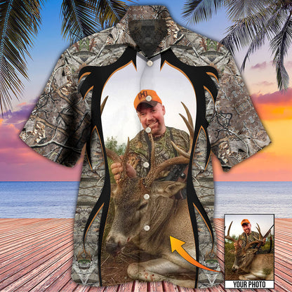 Hunting Lover Cool Pattern Custom Photo - Hawaiian Shirt, Hunting Shirt, Idea Gift for Hunter HO4249