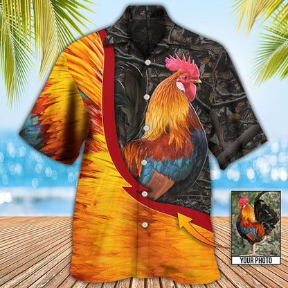 3D All Over Print Rooster Hawaiian Shirt, Chicken Rooster Beautiful Style Custom Photo Hawaiian Shirt Lasfour HO4253
