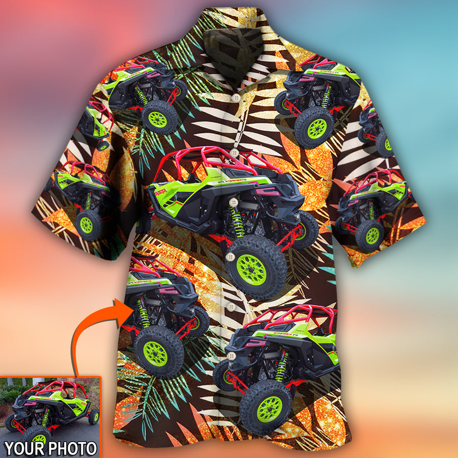Car Polaris Pro Tropical Pattern Custom Photo Hawaiian Shirt, Personalized Hawaiian Shirt, Car Shirt HO4215