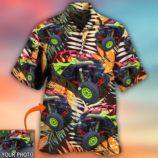 Car Polaris Pro Tropical Pattern Custom Photo Hawaiian Shirt, Personalized Hawaiian Shirt, Car Shirt HO4215