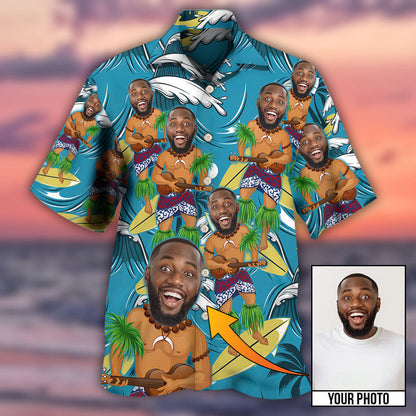 Face Aloha Surf Trip Custom Photo - Hawaiian Shirt, Custom Face Funny Shirt, Idea Gift Shirt for Men in Summer HO4275