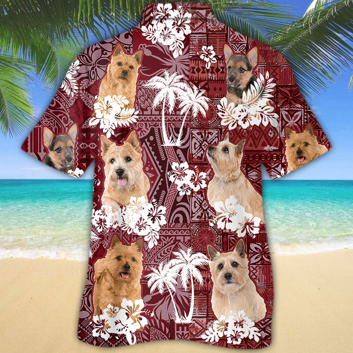 Norwich Terrier Hawaiian Shirt, Dog Hawaii Aloha Shirt Tribal Pattern HO5229