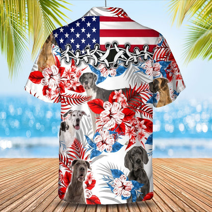 Great Dane Hawaiian Shirt - Gift for Summer, Summer aloha shirt, Hawaiian shirt for Men and women HO0677